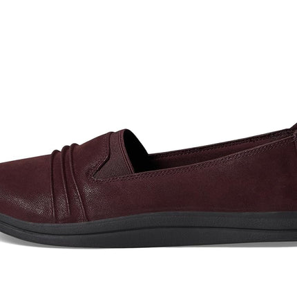 Clarks Women's Breeze Sol Loafer, Synthetic Burgundy, 9 UK