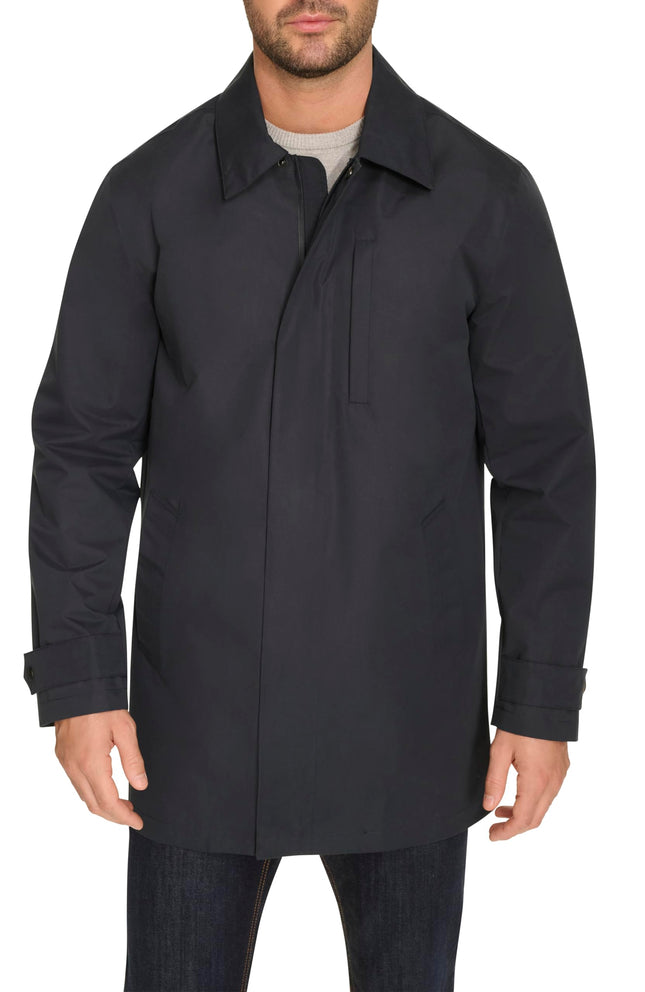 Cole Haan Men's Short Sleeve Rain Jacket, Navy, XL