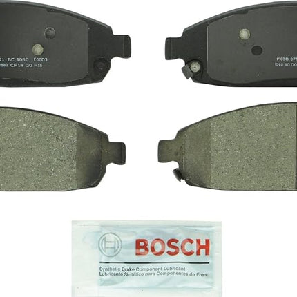 BOSCH BC1080 QuietCast Premium Ceramic Disc Brake Pad Set - Compatible with Select Jeep Commander, Grand Cherokee; FRONT