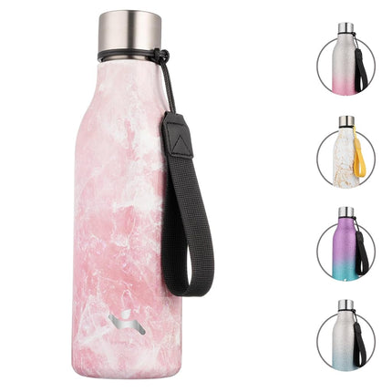 Konokyo Insulated Water Bottle with Strap,18oz Dou