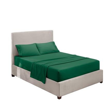 Hearth & Harbor Twin Size Sheets - 3 Piece Bed Sheet Set, Hotel Luxury Double Brushed Bed Sheets - Extra Soft Bedding Sheets & Pillowcases, Twin, Hunter Green