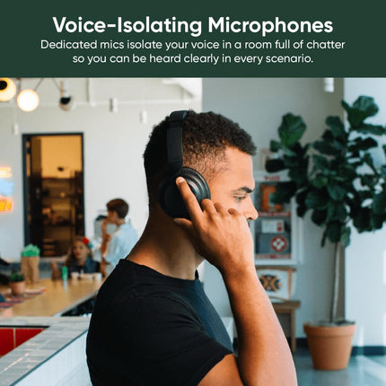 Auriculares WYZE con cancelación de ruido y estuche rígido para viaje, auriculares Bluetooth inalámbricos supraaurales con cancelación activa de ruido, modo de transparencia, captación de voz clara, Alexa integrado