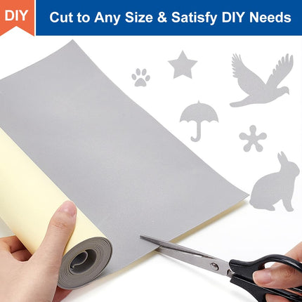 BENECREAT 1mm Thick Self-Adhesive EVA Foam Roll, 78.7x11.8 Inch Foam Padding Sheet for Furniture Protecting, Gap Filling, Costumes, Gaskets, Wall Protector, Light Grey
