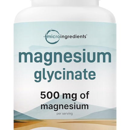 Magnesium Glycinate 500mg Per Serving, 240 Capsule