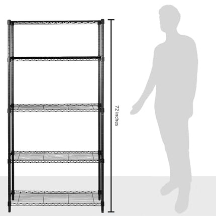 AmazonBasics 5-Shelf Shelving Unit - Black