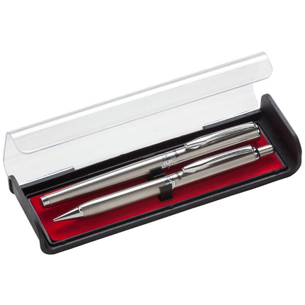Pentel Libretto Pen & Pencil Gift Set Silver