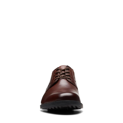 Clarks Men's, Whiddon Plain Toe Oxford, Mahogany Leather, 8.5 UK