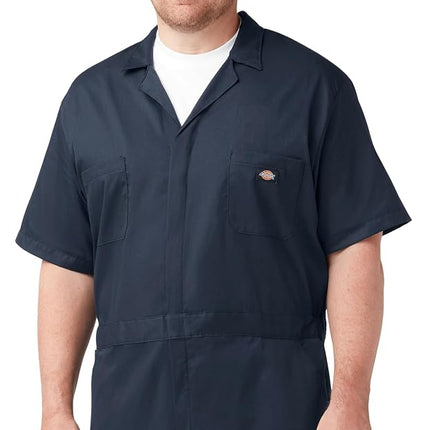 Dickies Mono de Trabajo Manga Corta Flex para Hombre, Azul Marino Oscuro, 1X Short