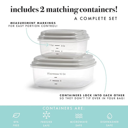 Sac isotherme pour déjeuner Fit & Fresh Sanibel pour adulte avec pochette latérale et poignées de transport, kit déjeuner complet comprenant 2 boîtes alimentaires réutilisables, motif guépard