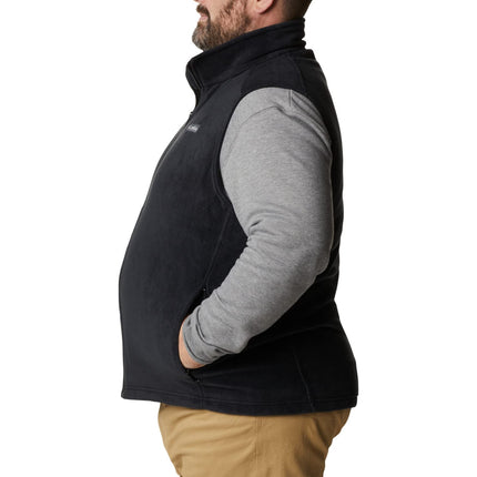 Columbia Chaleco de Forro Polar Steens Mountain para Hombre, Negro, 2X