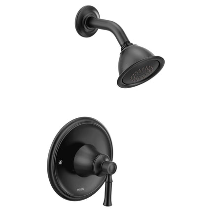 Moen T2182BL Dartmoor Kit de finition de robinet de baignoire Posi-Temp, noir mat