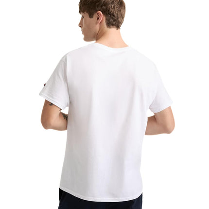 Champion Men's T, 100% Cotton, Crewneck, Short-Sleeve Shirts Tee, C Logo (Big & Tall), White, 4XL