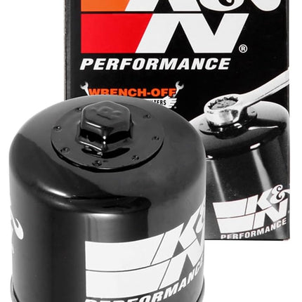 K&N Powersports Oil Filter - Spin-On 65x75mm compatible with Buell (KN-177), Black
