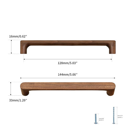 Evionlin Walnut Round 5 in 10 pcs Wooden Drawer Pulls Handle pulls for cabinets Kitchen Cabinet Drawer pulls Cabinet Door Pull