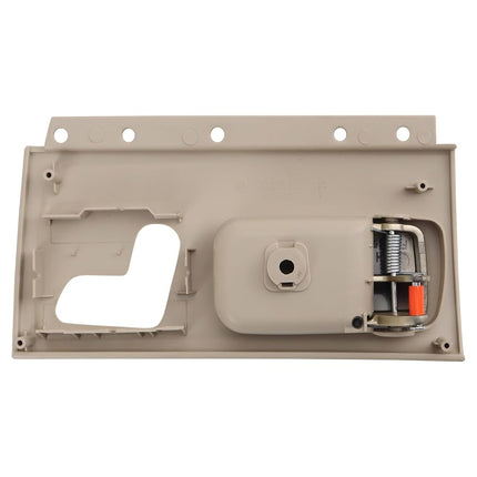 TRQ Front Left Interior Door Handle Beige & Gold Drivers Side Compatible with 2003-2011 Lincoln Town Car