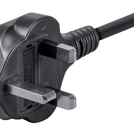 Monoprice 107691 6-Feet 18AWG England Power Cord Cable, H05VV-F NEMA C13, Black