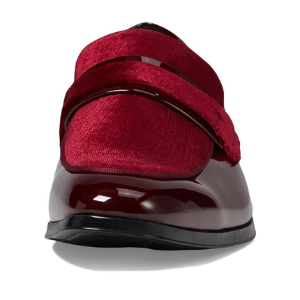 Mocasines Stacy Adams Spratley Saddle sin cordones para hombre, Borgoña, 9.5