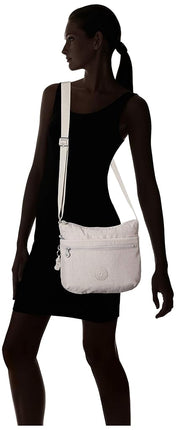 Kipling Women's Arto Crossbody Bag, Grey Gris, 11.25" L X 10.25" H X 1.5" D