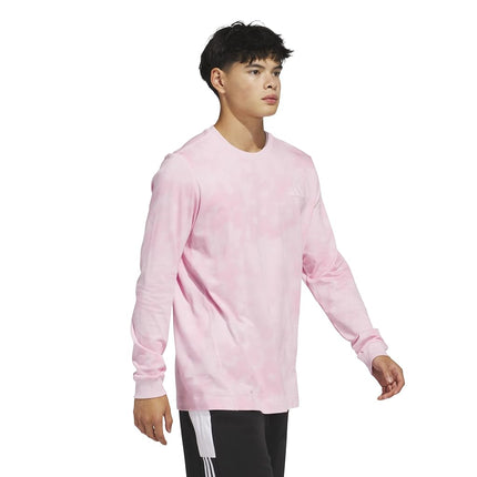 Adidas Men's Tech Long-Sleeve T-Shirt, Clear Pink/Light Pink, 3XL