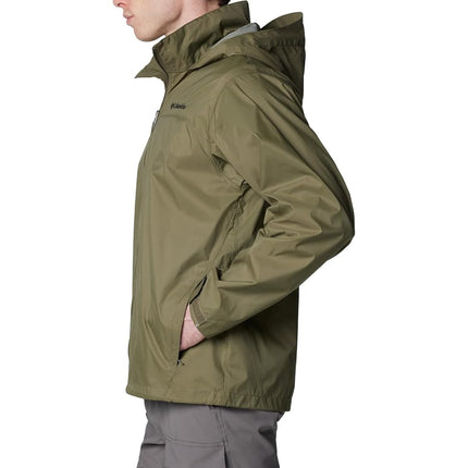 Columbia Men's Glennaker Lake II Rain Jacket, Stone Green, 6X Big