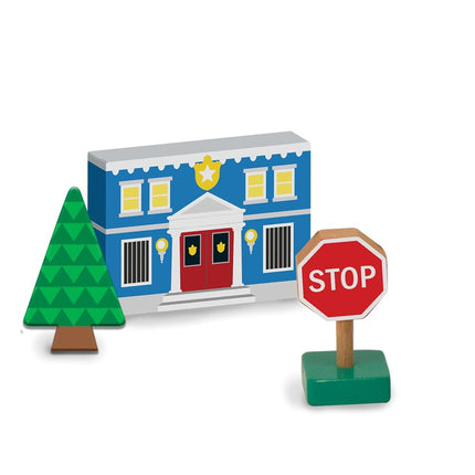 Melissa & Doug Wooden Town Play Set (Frustration-Free Packaging)