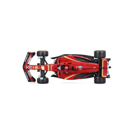 Bburago - F1 Ferrari SF-24#16 Leclerc with Helmet and Display Case, 1:43 Scale Diecast Model, Imola 2024 Livery, Replica of the Single-Seater, Officially Licensed by Ferrari, Recommended Age 14+