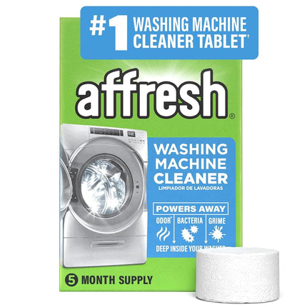 Affresh Washing Machine Cleaner, Cleans Front Load and Top Load Washers, Including HE, 5 Month Supply