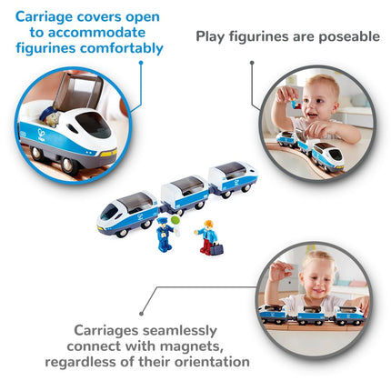Hape Intercity Railway Engine Train - Wooden Train Track Accessories