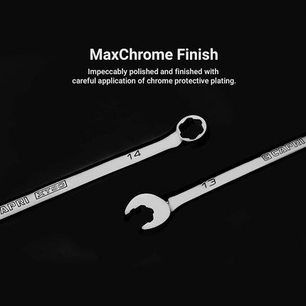 Capri Tools 12 mm WaveDrive Pro Combination Wrench for Regular and Rounded Bolts