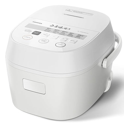 TOSHIBA 6 Cup Uncooked Rice Cooker, LCD Display with 15 Cooking Functions, 3D Heating Technology, 24-Hour Delay Timer and Auto Keep Warm, Inner Pot