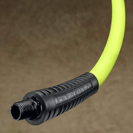 Flexzilla Air Hose, 3/8 in. x 50 ft., 3/8 in. MNPT Fittings, Heavy Duty, Lightweight, Hybrid, ZillaGreen - HFZ3850YW3