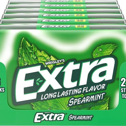 Wrigley's Extra Spearmint Chicle sin azúcar, paquete de 6 unidades de 35 chicles (210 chicles en total)