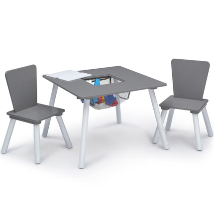 Juego de 4 Piezas para Sala de Juegos de Niños Pequeños Delta Children, Gris/Blanco