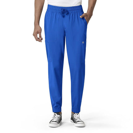 WonderWink Men's Cargo Jogger Pant, Royal, 2X Tall
