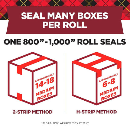 Scotch Secure Seal Packing Tape, Ultra Clear, Reliable and Durable Seal, 1.88 in x 800 in., 6 Packaging Rolls with Dispensers