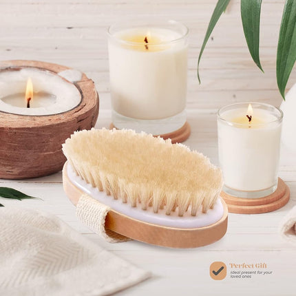 Dali Cepillo Corporal para Piel Seca, Cerdas Naturales, Elimina Piel Muerta y Toxinas