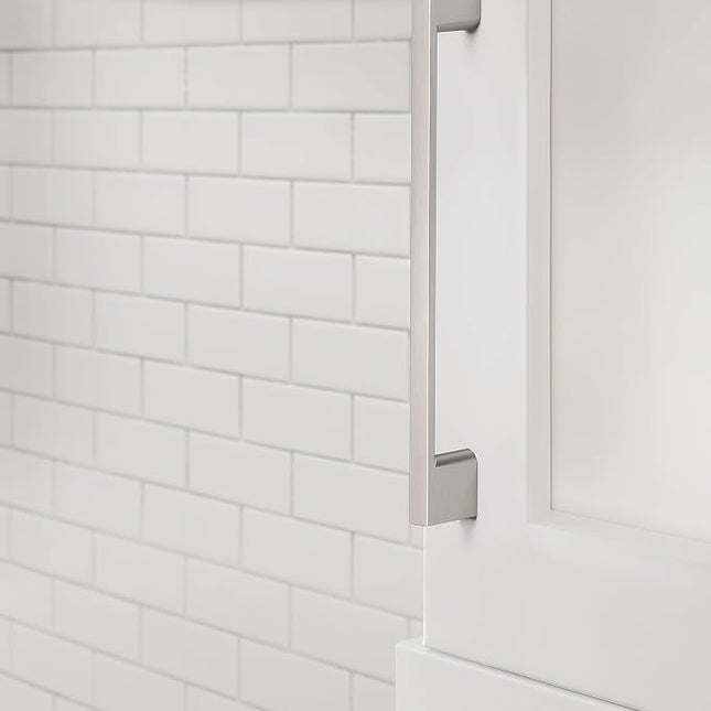 Amerock 10BX37133G10 | Satin Nickel Cabinet Pull | 6-5/16 inch (160mm) Center-to-Center | 10 Pack | Cityscape | Furniture Hardware