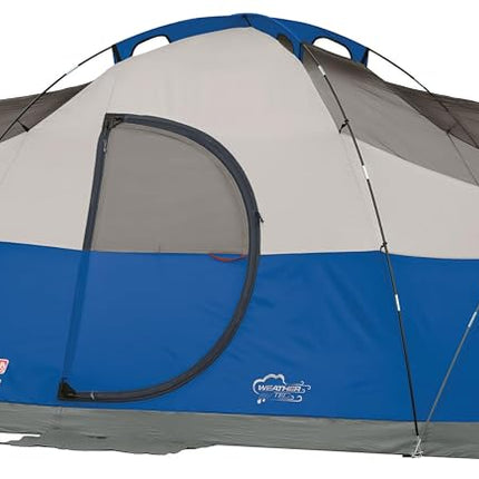 Coleman Montana 8P Family Tent with Waterproof Rainfly & Expandable Carry Bag Spacious Tent Fits 3 Queen Airbeds Sets Up in 15 Minutes