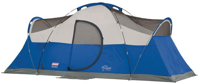 Coleman Montana 8P Family Tent with Waterproof Rainfly & Expandable Carry Bag Spacious Tent Fits 3 Queen Airbeds Sets Up in 15 Minutes