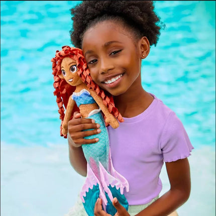 Disney Store Official Ariel Princess Plush Doll (The Little Mermaid 2023) - Disney Princess Dolls with Embroidered Features - Disney Plush Toys & Princess Dolls - 14 Inches