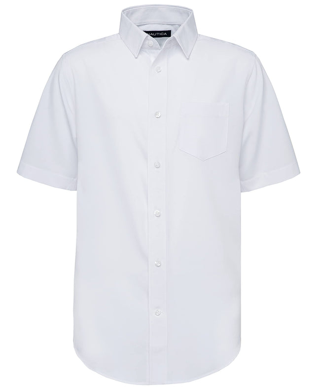 Nautica Boys' School Uniform Short Sleeve Button-D