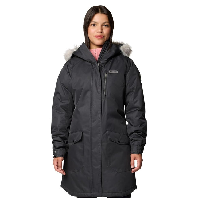 Columbia Women's Suttle Mountain Long Insulated Jacket, Black, Large
