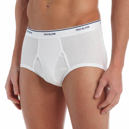 Fruit of the Loom Men's Basic White Brief Multipack, White, Small