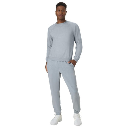 Hanes Men's Crewneck Sweatshirt, Tri-Blend French Terry, Concrete Pe Heather, XL