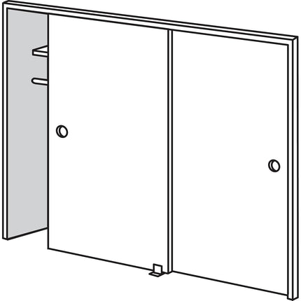 Prime-Line N 7532 Sliding Closet Door Roller Kit, 1 in. Wheel Diameter, Convex (Round) Edge Plastic, Stamped Steel Construction, Includes 1/4 and 3/4 in. Offset Pairs (2 Pack)