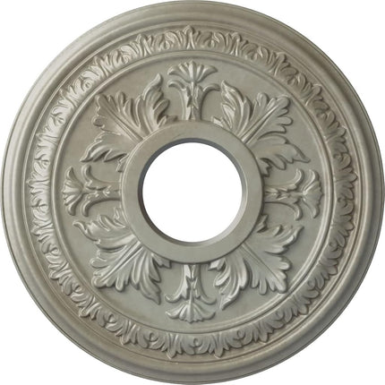 15 3/8"OD x 4 1/4"ID x 1 1/2"P Baltimore Ceiling Medallion (Fits Canopies up to 5 1/2"), Hand-Painted Flash Gold
