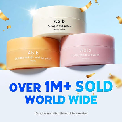 Abib PDRN Retinal Eye Patch, Hydrogel Masks for Dark Circles, Puffiness, Fine Lines, 60 Patches, 84g, with Niacinamide, K-Beauty Skincare