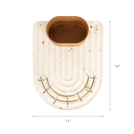 Boon ARC Modular Baby Bottle Drying Rack — Includes Silicone Drying Mat, Accessory Cup, and 7-Prong Wire Bottle Rack — Baby Essentials