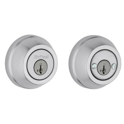Kwikset 599 Gatelatch Double Cylinder Deadbolt Featuring SmartKey® in Satin Chrome