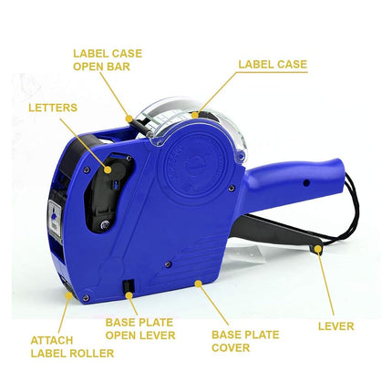 ASIBT MX5500 EOS Blue 8 Digits Pricing Gun Kit with 7,000 Labels & Spare Ink